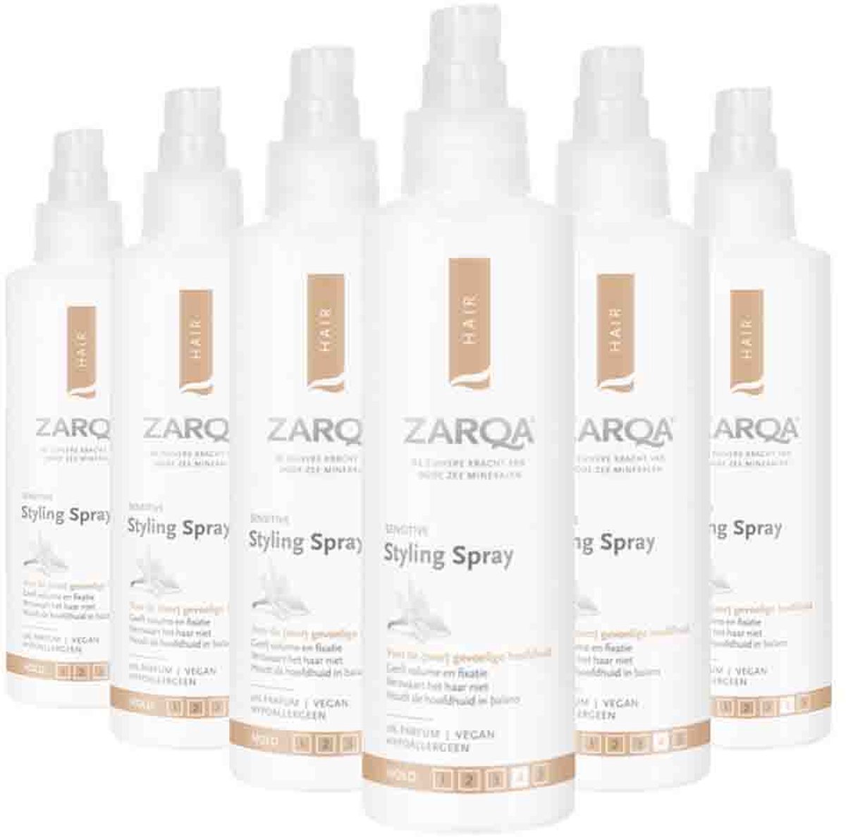Zarqa Sensitive Styling Spray - 6 x 200 ml - Voordeelverpakking