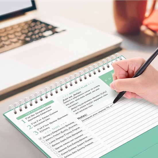 Bureaukalender 2027–2028 – Planner voor 18 maanden – Geschikt voor studenten, docenten en iedereen – Ideaal voor verjaardagen, als cadeau, voor op kantoor of thuis – Stijl B — cadeau in Kalenders & Planners - foto 5