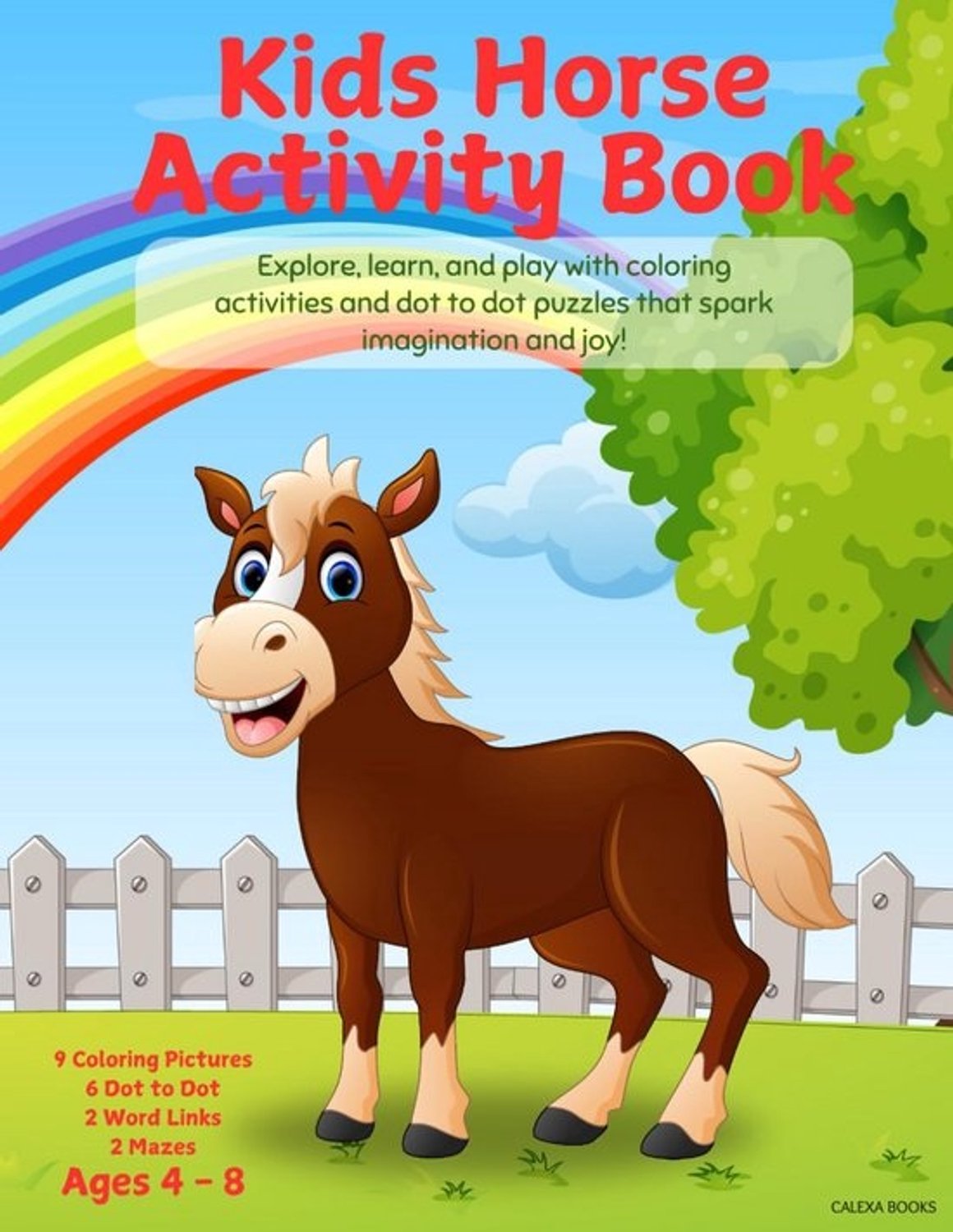 Paardenactiviteitenboek voor Kinderen 4-8 Jaar - Kleurplaten, Puzzels, Labyrinten en Woordquizzen