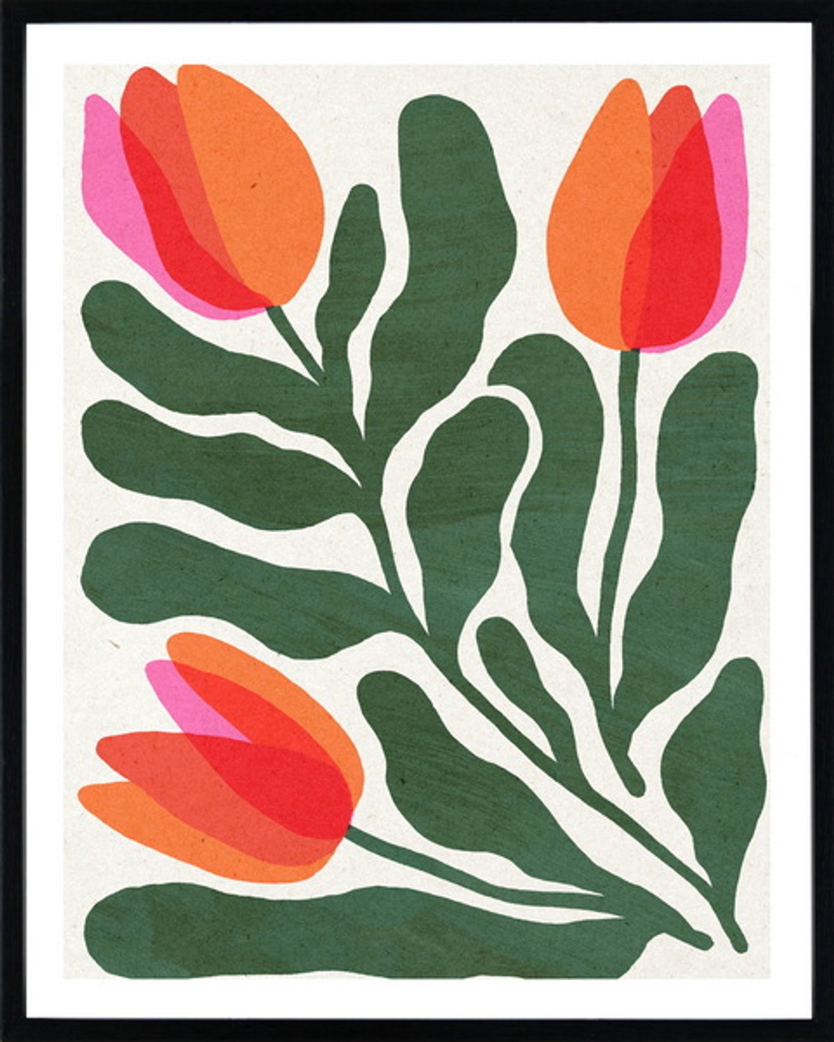 Poster in frame tulips 40x50cm