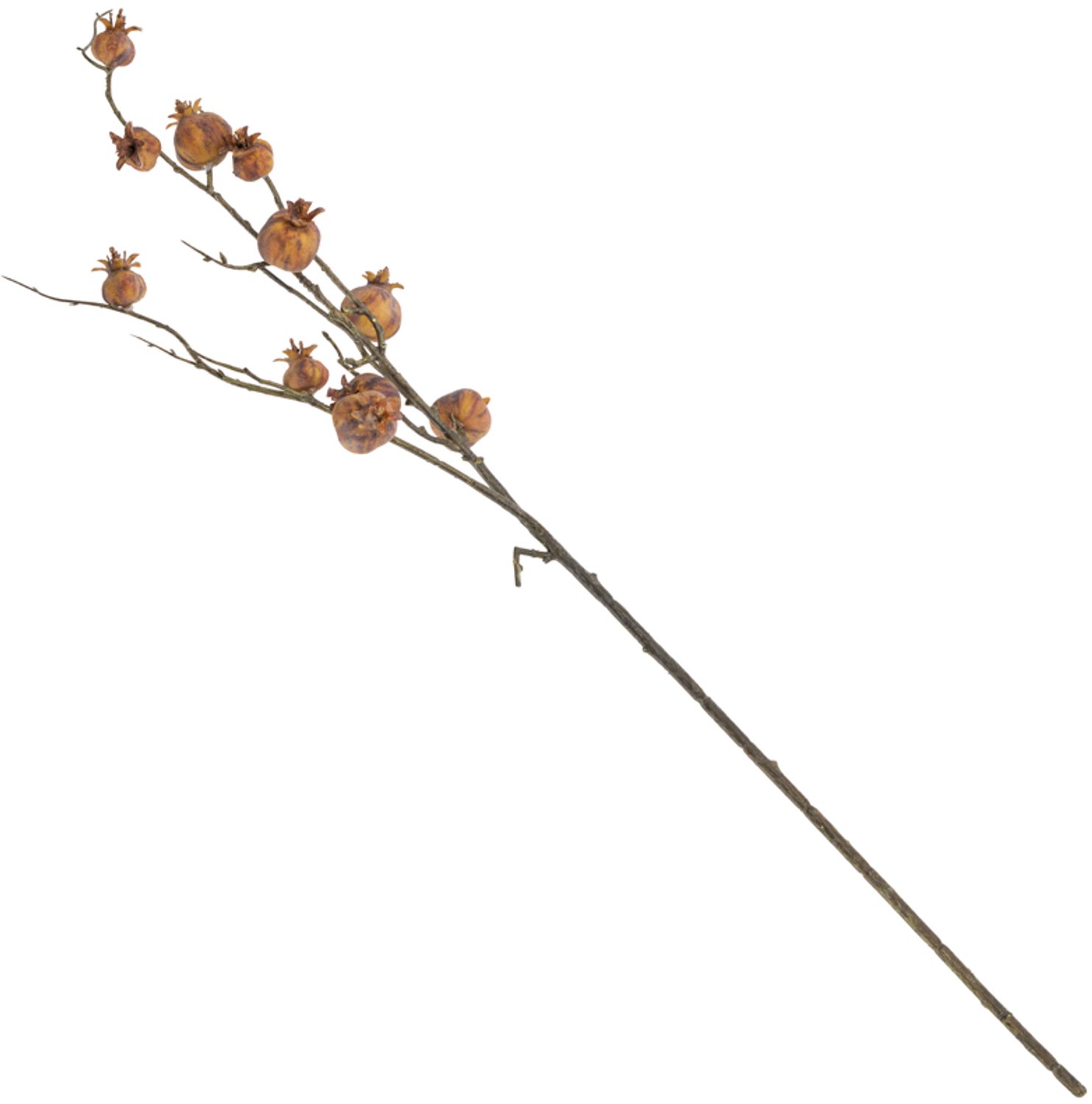 Kunsttak granaatappels 78cm beige