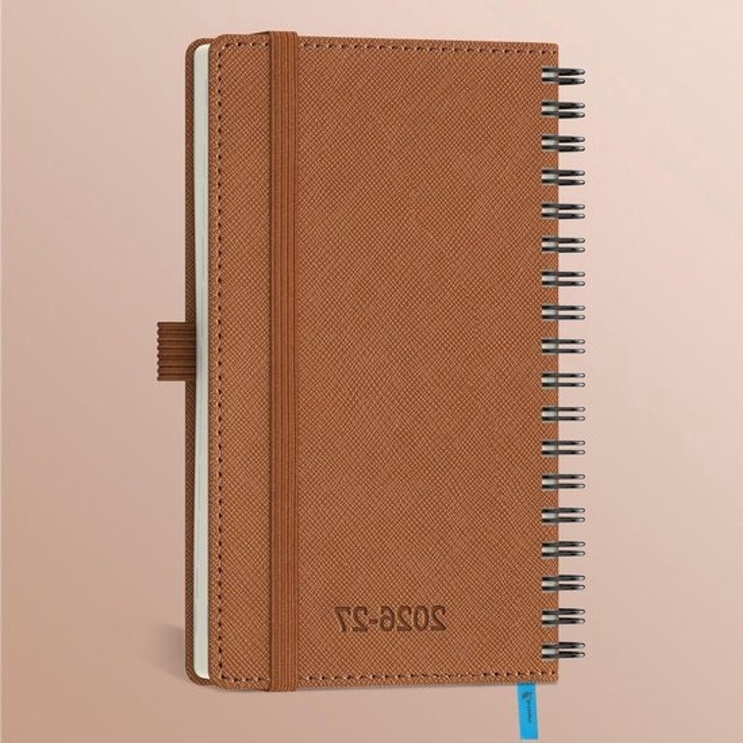Agenda 2026 2027 - Weekplanner en notitieboek - Dagplanning - Overzicht voor 18 maanden - A6 164 x 95 cm - Bruin