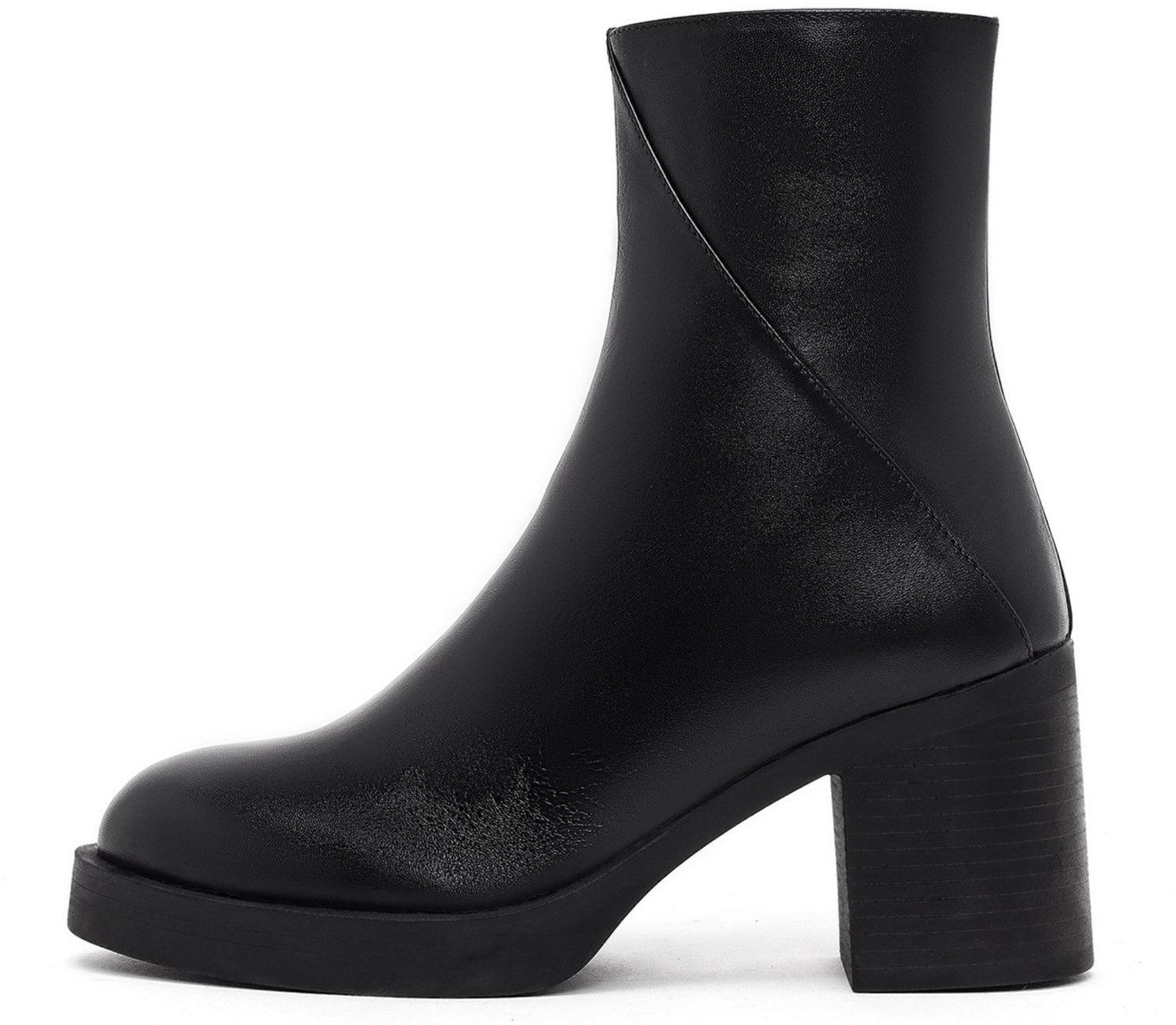 DERIMOD Heeled Ankle Boots Leather Heeled Ankle Boots
