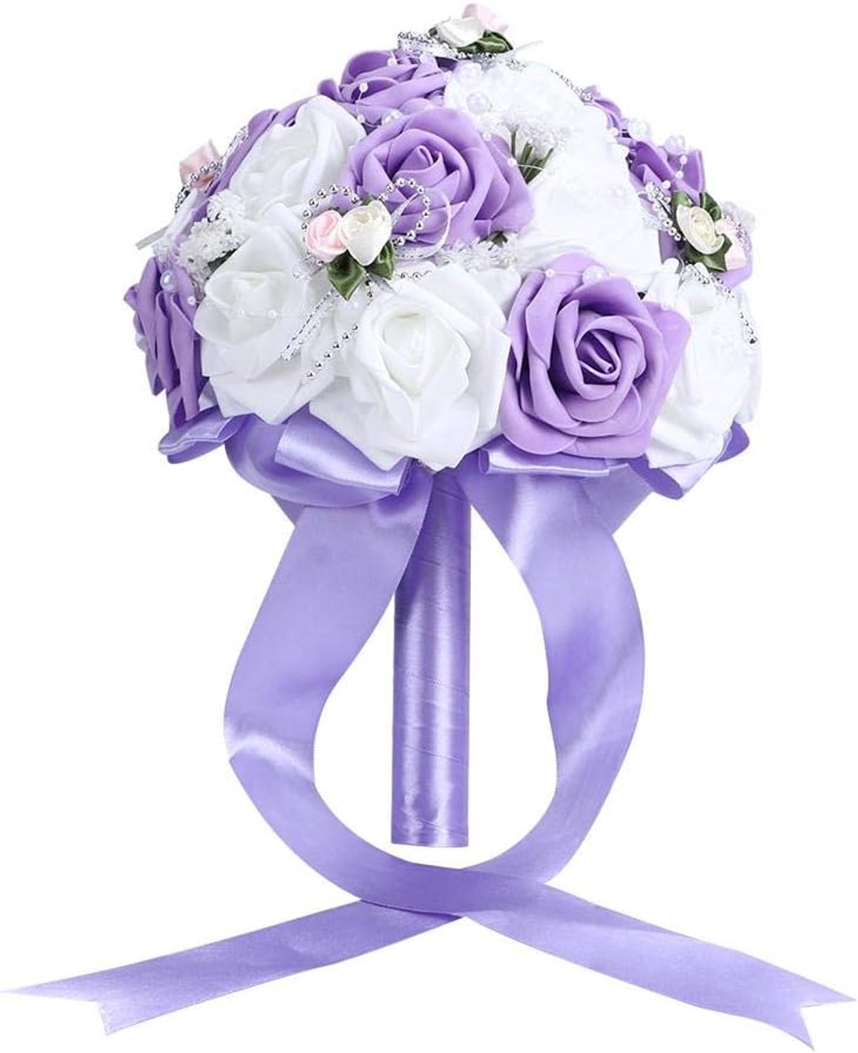 Bruidsboeketten - Kunstmatige pioenroos - Purper - Perfect voor bruiloften - Vemera