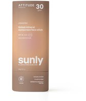 Attitude Sunly Getinte Gezichtsstick SPF30 Parfumvrij 20 gr