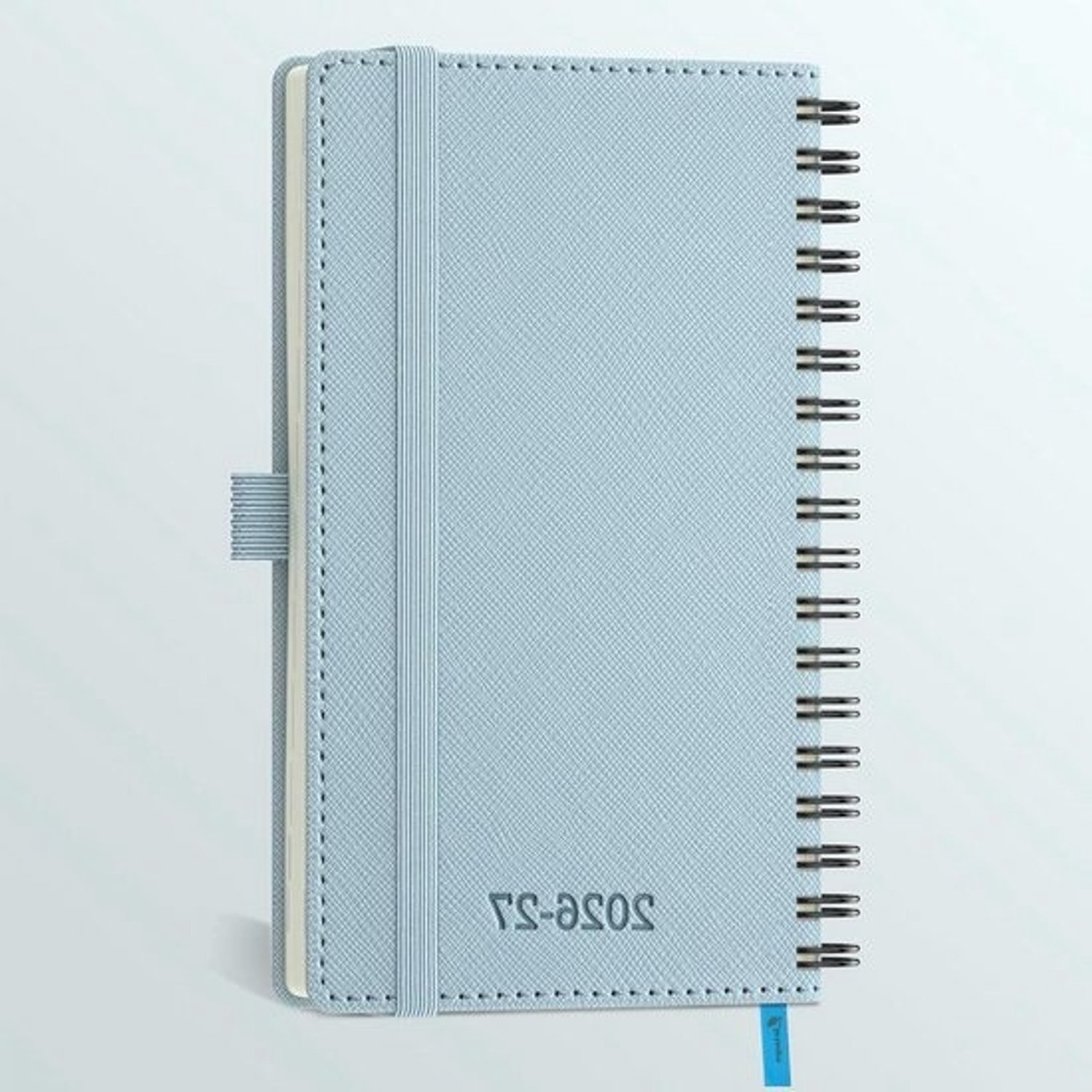 Agenda 2026 2027 - Weekplanner en notitieboek - Dagelijks plannen - 18 Maanden Overzicht - A6 164 x 95 cm - Stofblauw