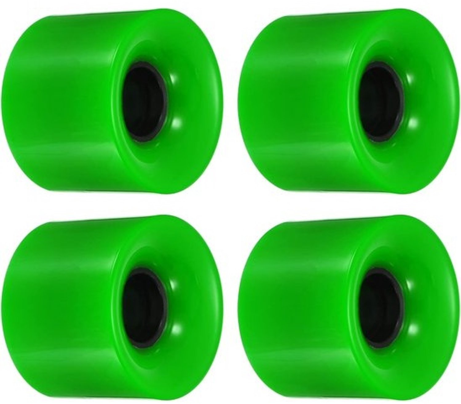 Set van 4 longboardwielen 60mm 78A Cruiser- en vervangingswielen
