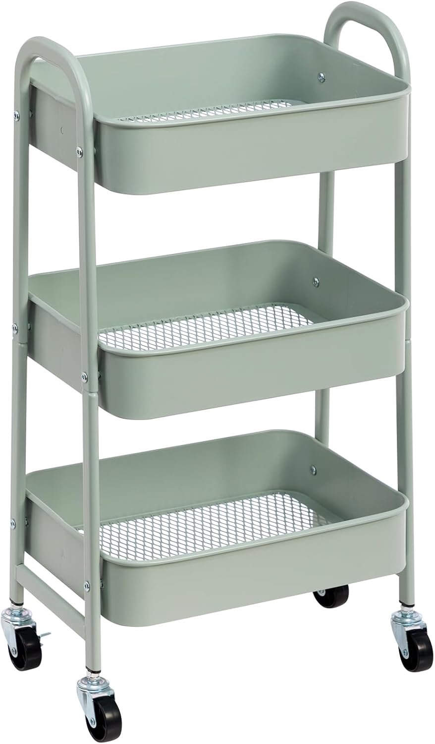 Zivano Keukentrolley - Keukentrolley Op Wieltjes - Badkamer Organizer - Turkoois - 42cm x 31cm x 11cm