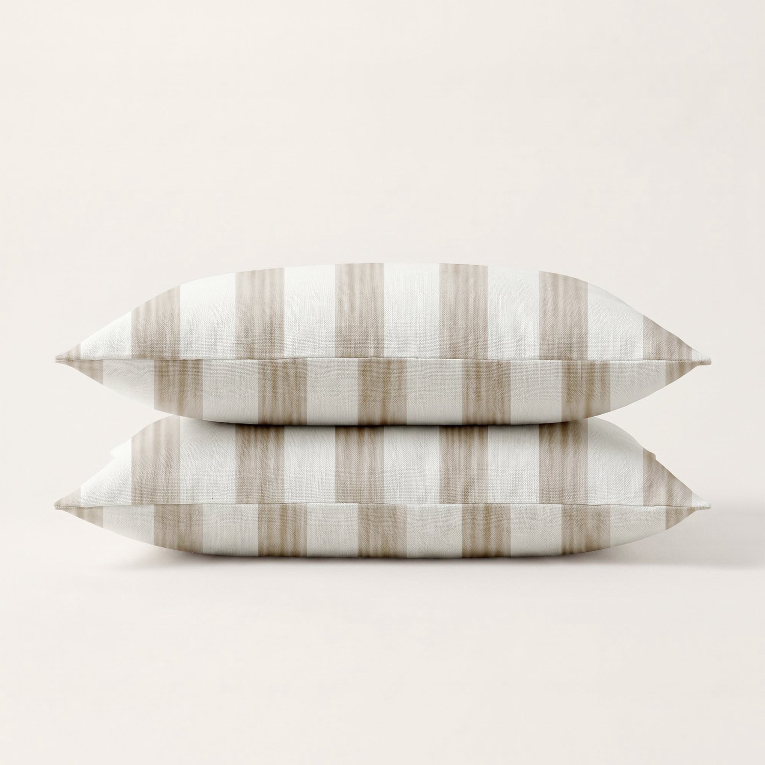 HappyBed Kussenslopen Stripes Melange 60x70 cm - Kussensloop set 2 stuks - 100% - Ultieme slaapcomfort