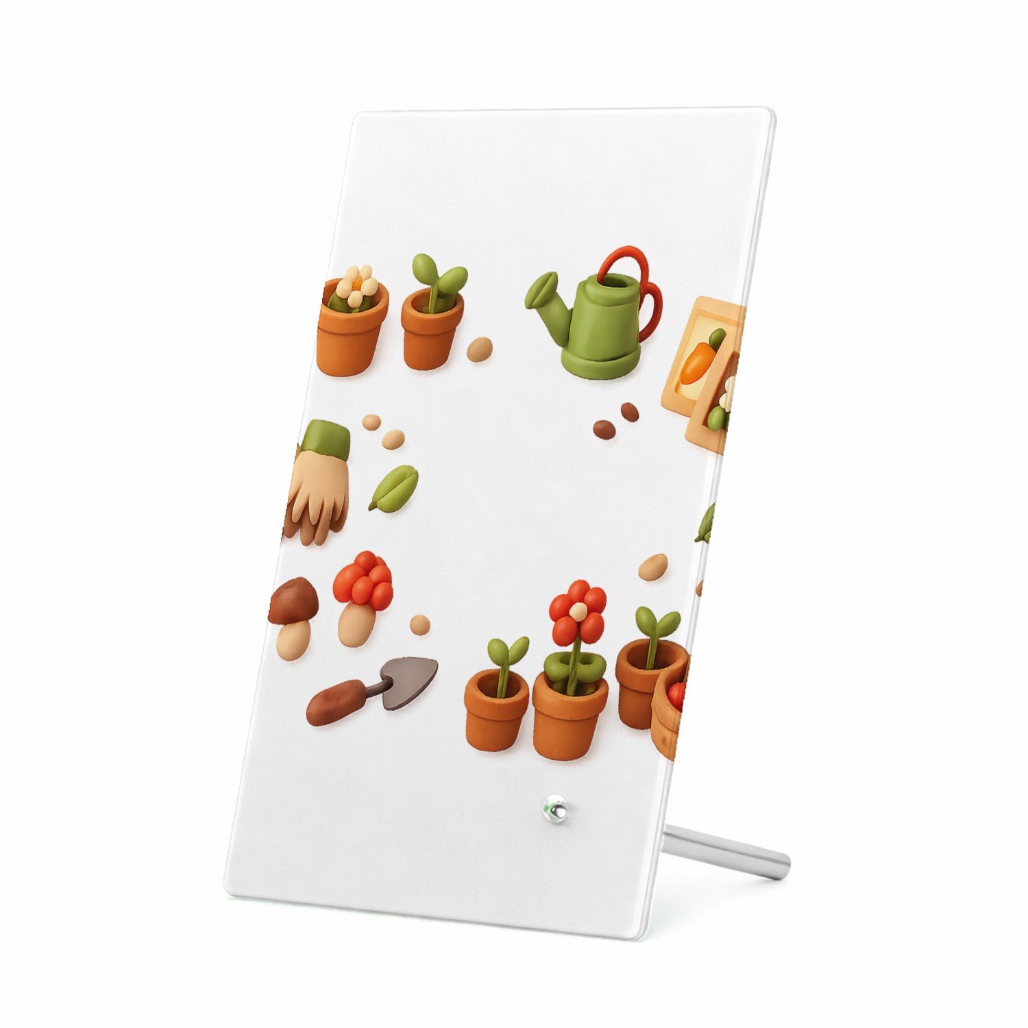 Mr Cadeautjes Glasframe 11 x 16 - design Een speelse verzameling van kleine tuin- en natuurminiaturen | cadeau Wit