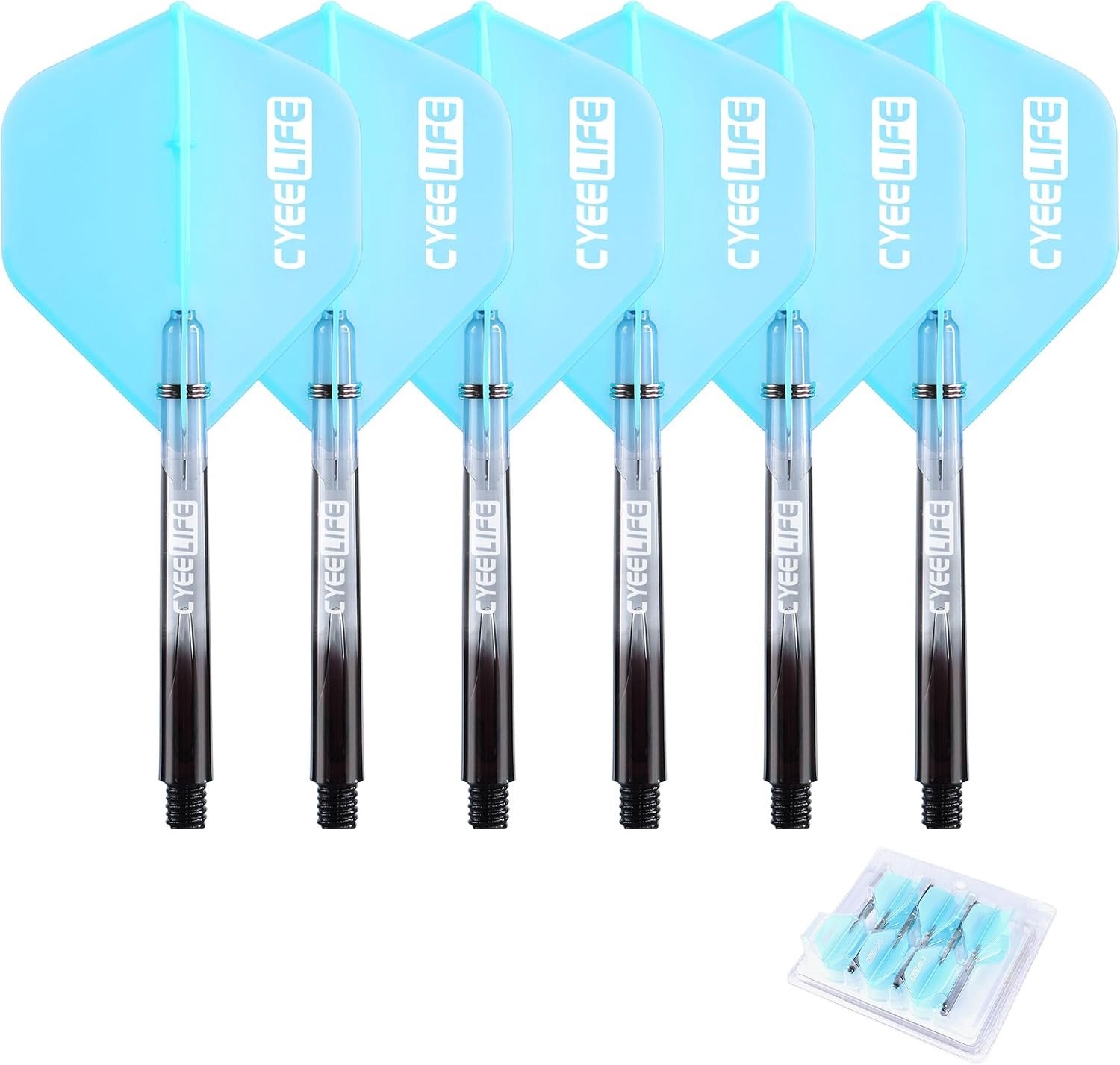 Dart Flights en PC Shafts Set met 12 Stuks Metaal O-Ringen - Ideaal voor Dartsport en Accessoires