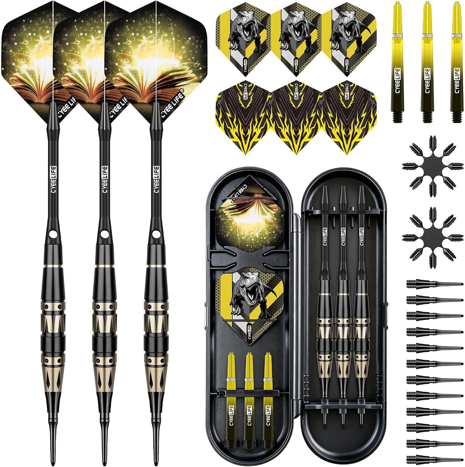 Professionele Soft Tip Dart Flights voor Elektronische Dartborden - Set van 3, 18 g, Ideaal voor Wedstrijden en Training