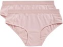 Twee lichtroze katoenen slips met ten Cate logo op de elastische tailleband.