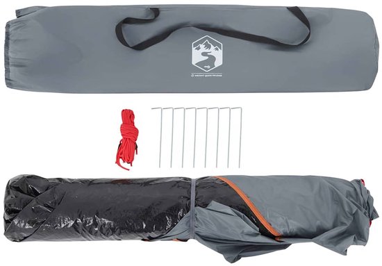 vidaXL Koepeltent - 2-persoons - Grijs en Oranje Kampeertent - Tent - Tweepersoons Tent - Campingtent - Reis Tent van Vidaxl — afbeelding 2