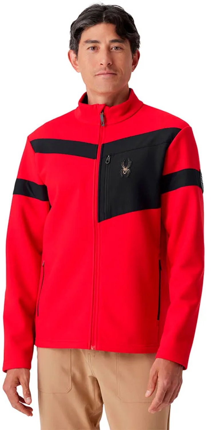 Spyder Wengen Fleece Met Volledige Rits Man Rood
