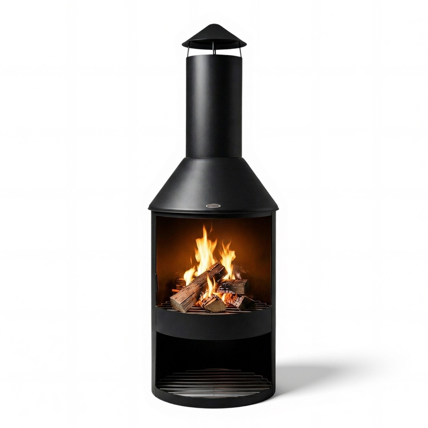 Bol.com HEAT Outdoor Living HEAT Larvik Tuinhaard Met Houtopslag - 45x45x130 cm aanbieding