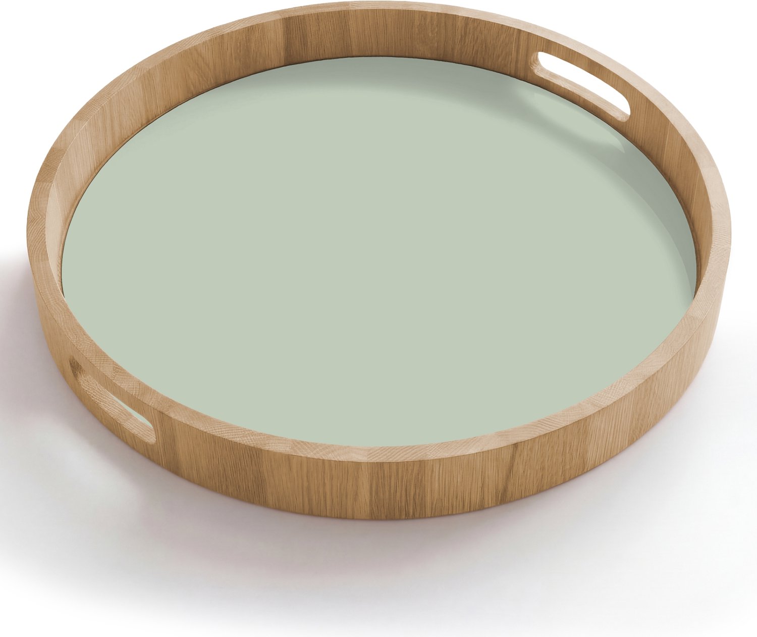 Dienblad rond 50x50 cm - Schootdienblad hout - Frosted - Mint - Groen - Borrelplank rechthoek - Plateau houten dienbladen