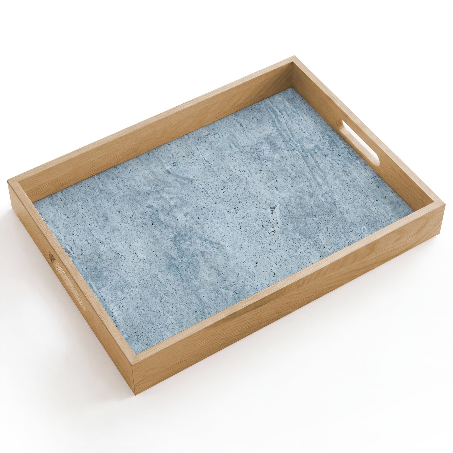 Dienblad hout 40x30 cm - Schootdienblad - Oppervlak - Ruw - Abstract - Modern - Grijs - Borrelplank rechthoek - Plateau dienbladen
