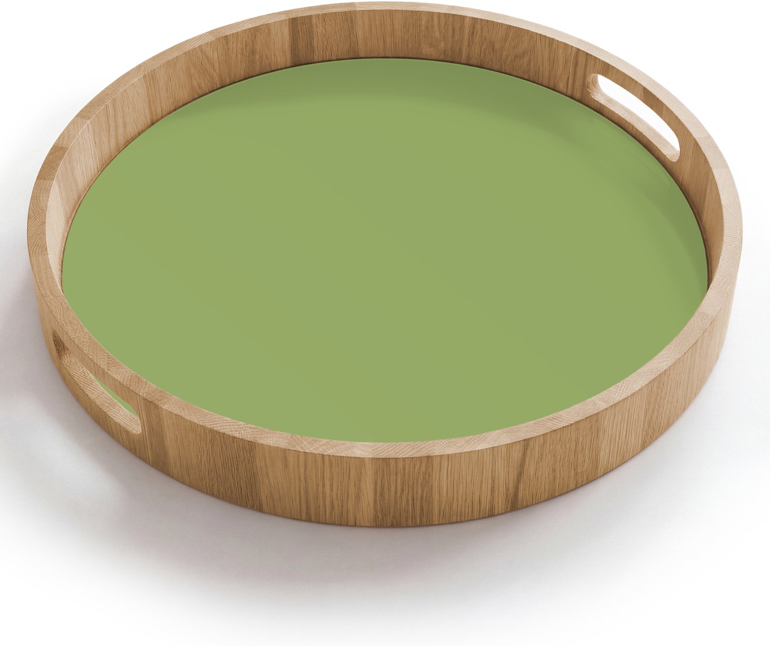 Dienblad rond 40x40 cm - Schootdienblad hout - Sage - Green - Groen - Borrelplank rechthoek - Plateau houten dienbladen