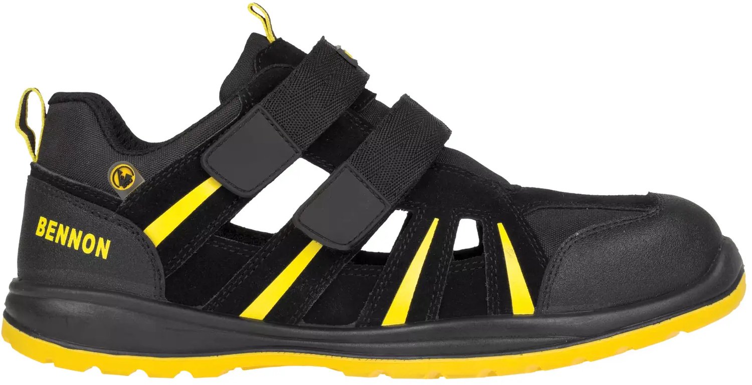 Sandalen Bennon de travail Ribbon S1 ESD Zwart
