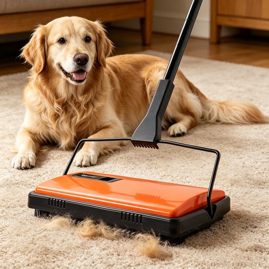 Tapijtveger - Oranje - Handmatig — afbeelding 2