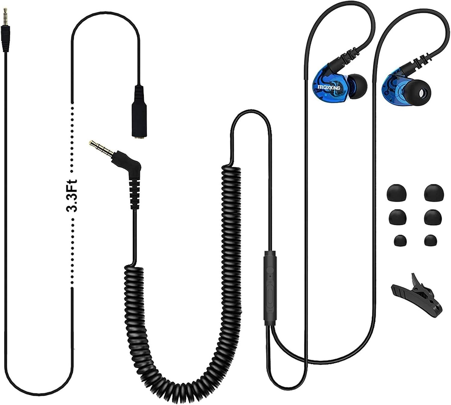 Hoofdtelefoon voor televisie - Blauw - 4,8 m - Met Volumeregeling - Voor Thuisgebruik