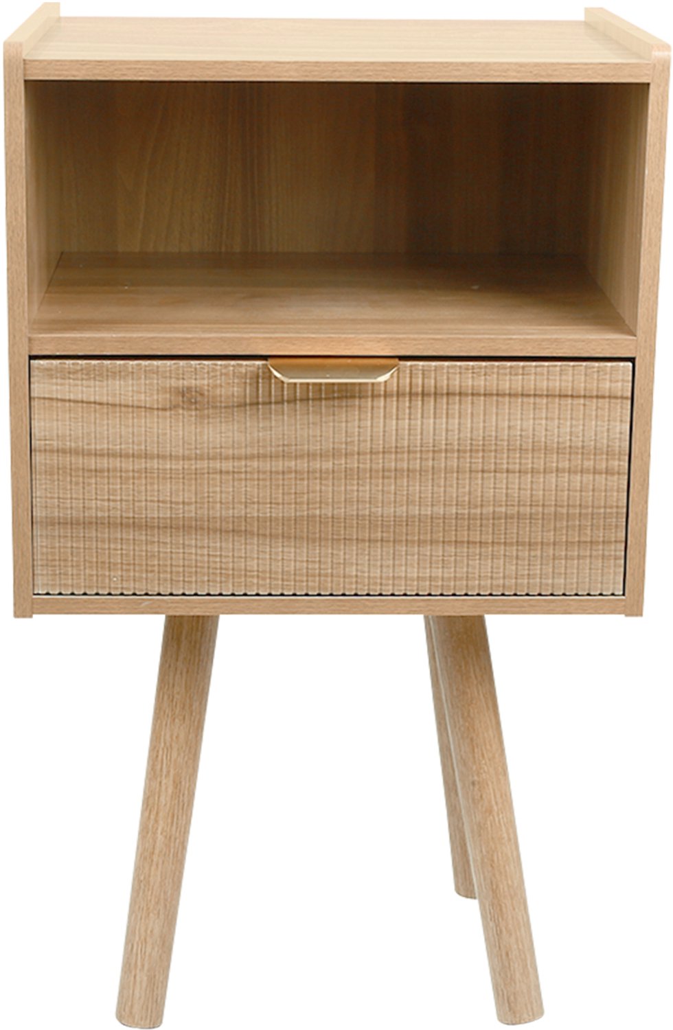 PIPIPOXER Nachtkastje met lades - Bijzettafels met Lade - 40 x 30 x 66 cm - voor Slaapkamer - Houtkleur