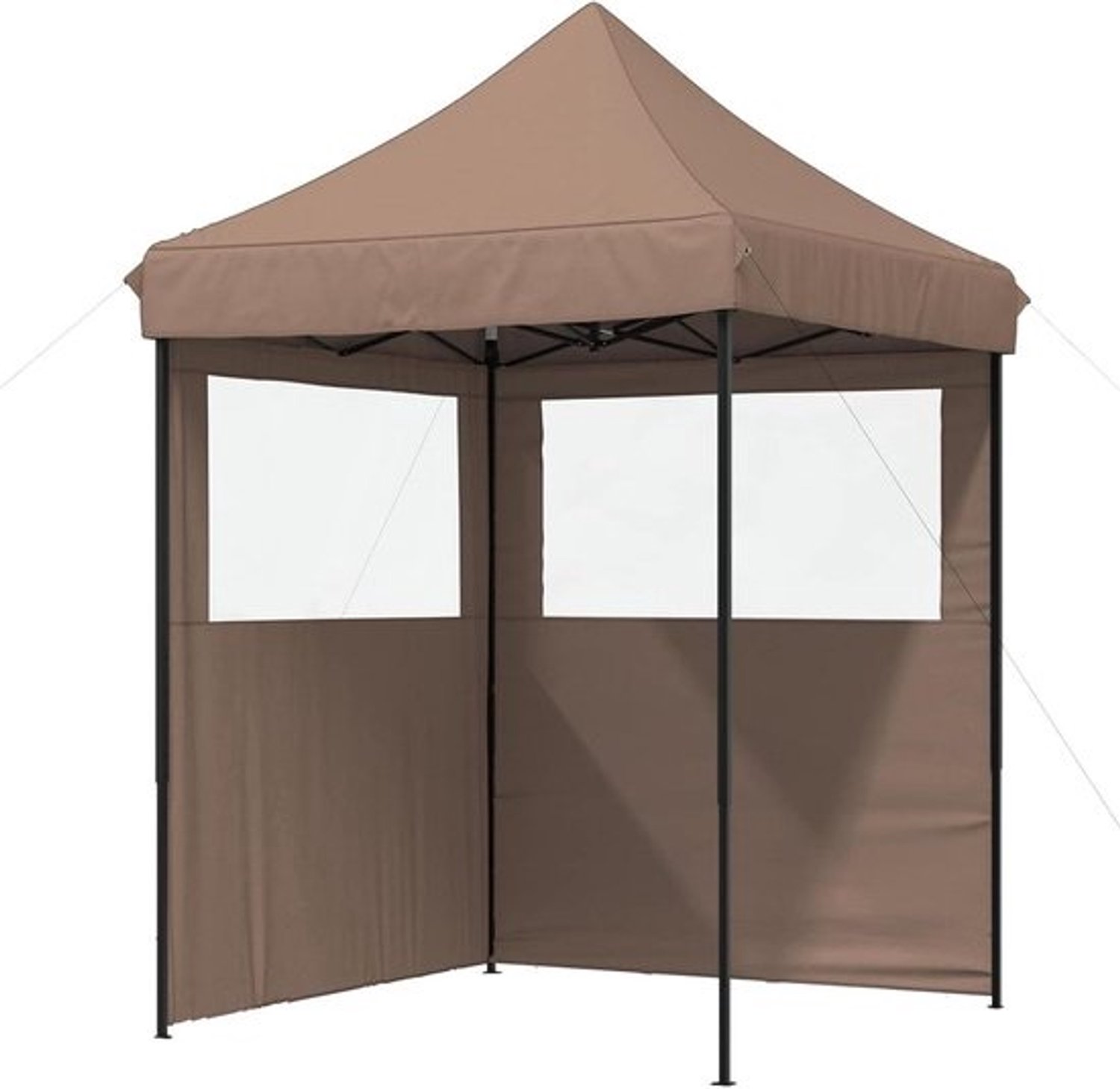 Opvouwbare partytent - Paviljoen voor de tuin - Feesten organiseren - Gepoedercoat stalen frame - 200 x 200 x 306 cm - Bruin