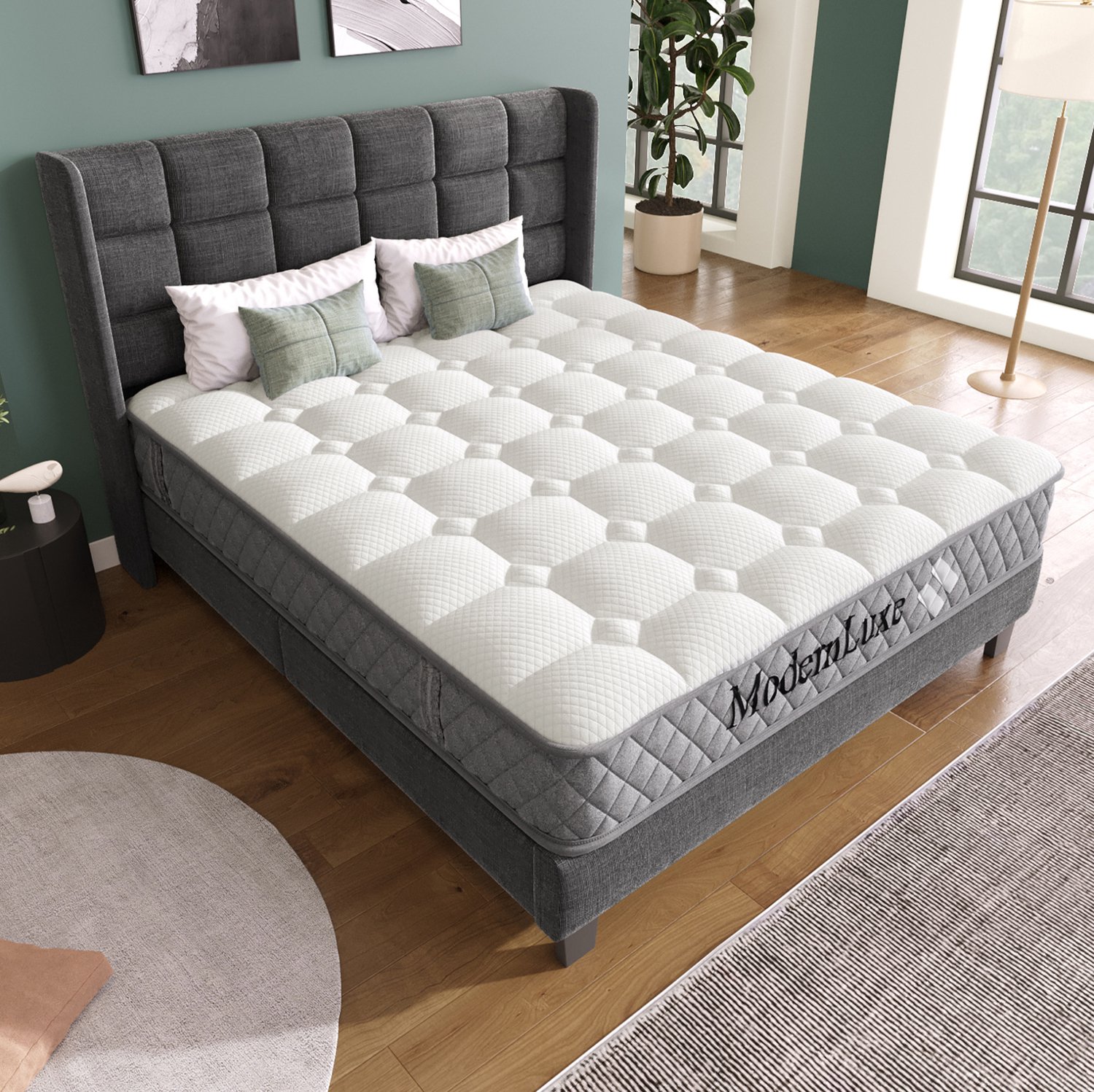 Maisentiel Pocketveringmatras 120x200 cm - 7 zones, H3 gemiddeld stevig, koudschuim Wit