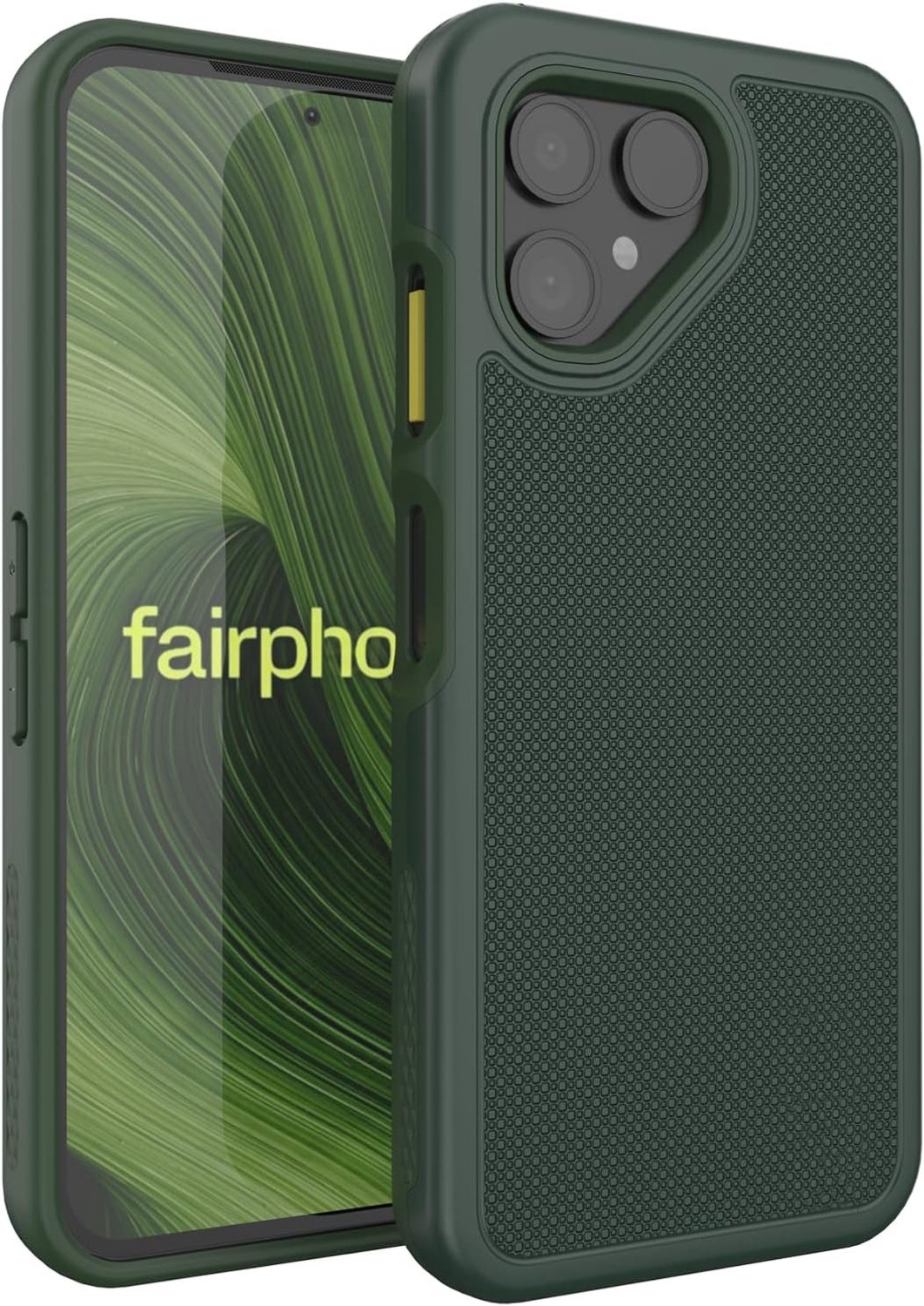 Zandarix Hoesje Geschikt voor Fairphone Gen 6 / Gen 6+ - Militaire Kwaliteit - Dubbellaags Schokbestendig - Antislip - Back Cover Hoesje - Dennengroen