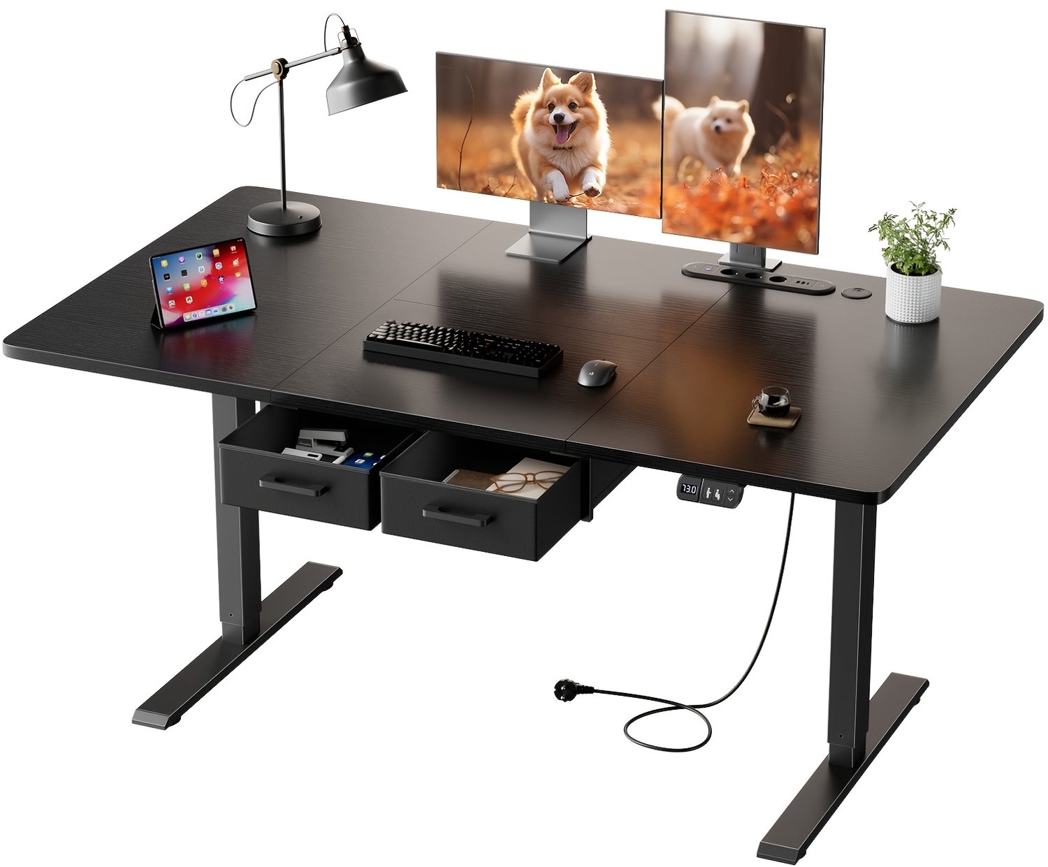 Mura Logistiek Mura Bureau - Zit-sta bureau - 120 x 80 x 117 cm - Zwart