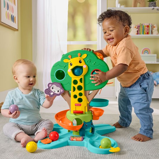 Fisher-Price Zit en Sta Jungleboom - Muzikaal ballenspel voor baby en peuter met 6 ballen — afbeelding 4