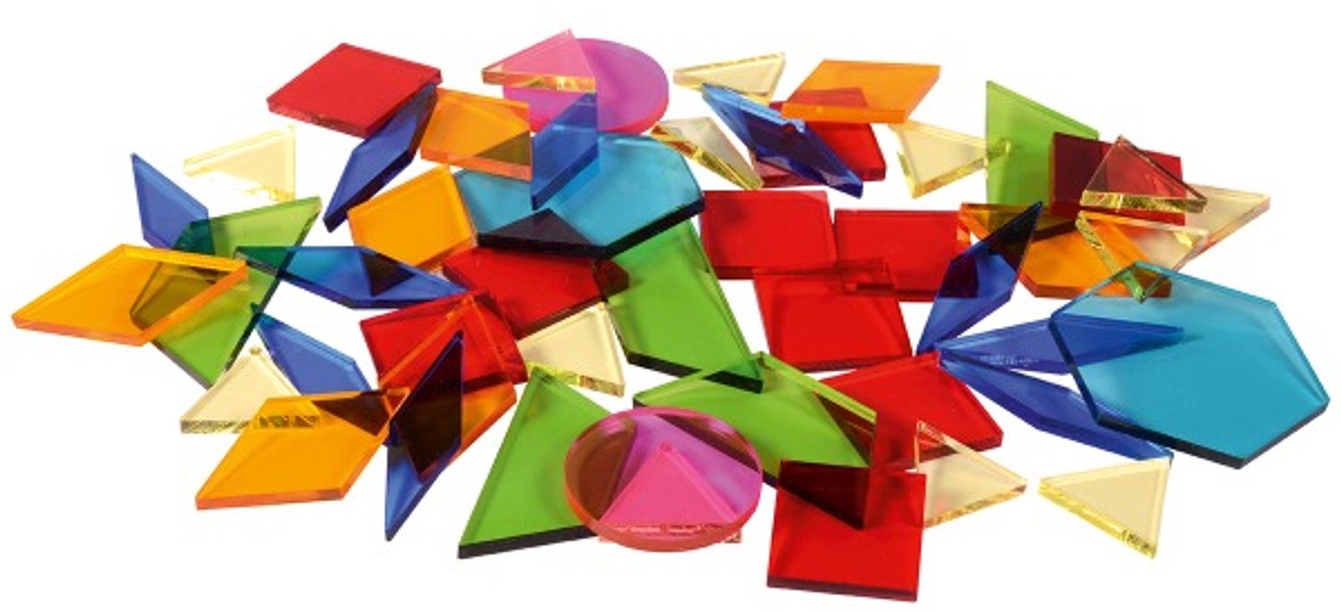Eduplay bouwspel Acrylic Geo Tile Game set van 49 kleurrijke tegels.