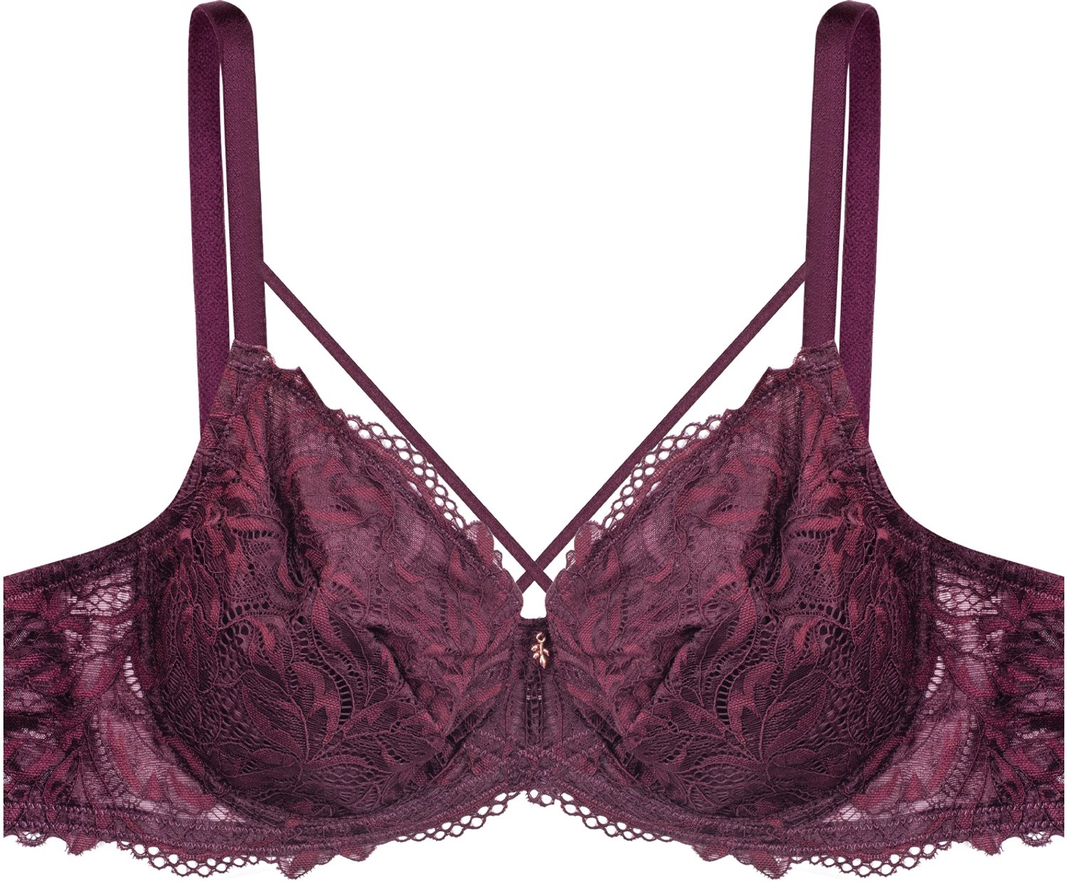 ESOTIQ Insoley - Zachte beha - 65G - Paarse bloemenkant