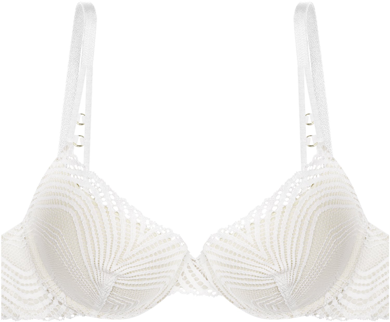 ESOTIQ Ninfa - Push-upbeha - 65F - Witte kant - Dubbele schouderbandjes
