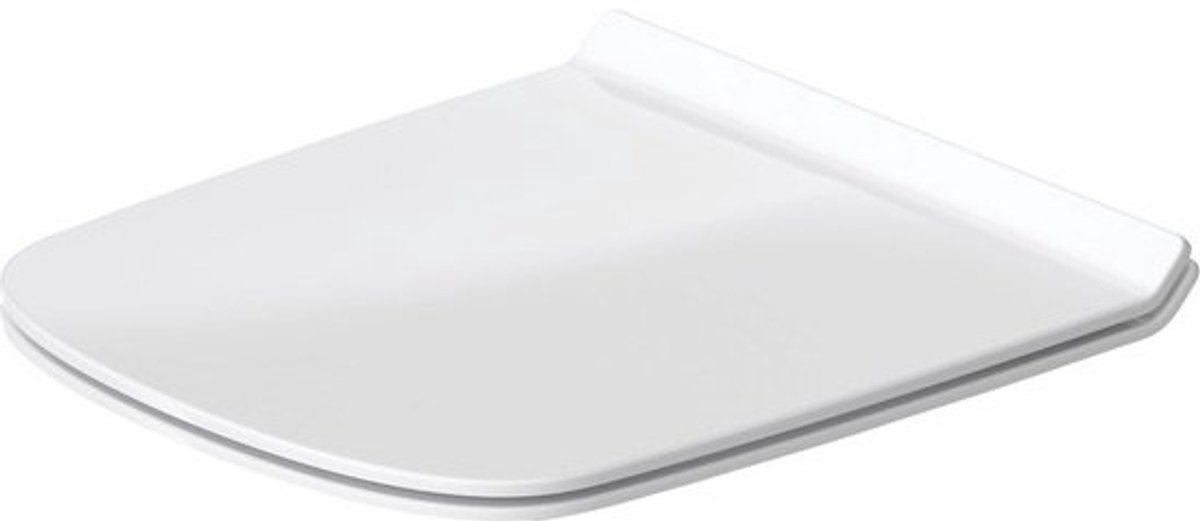 WC-bril DuraStyle toiletdeksel met softclosemechanisme, wc-deksel van urea-duroplast, met roestvrijstalen scharnieren, wit