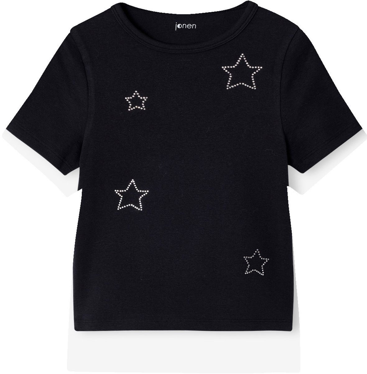 Jonen Kort cropped T-shirt met sterren
