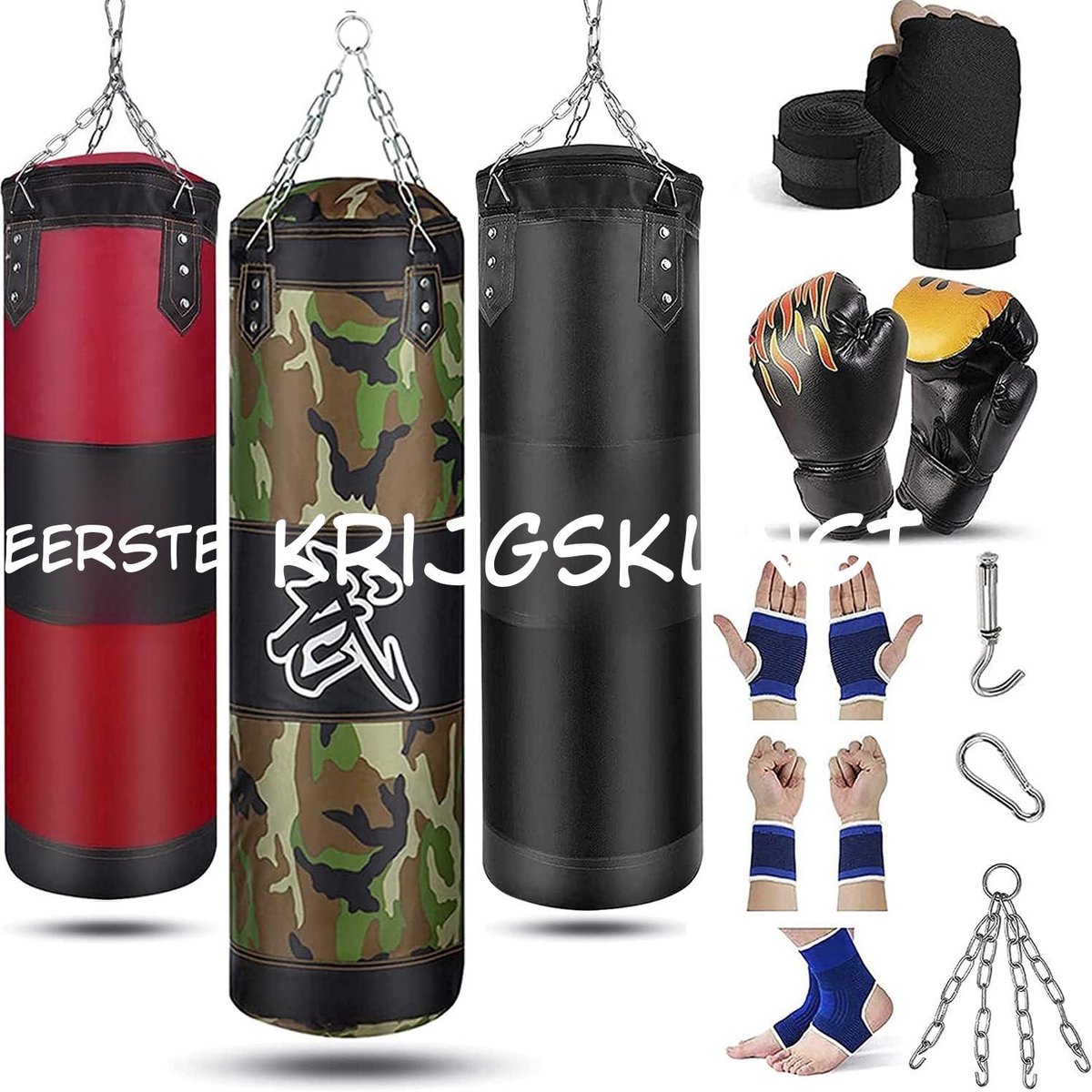 Kavora Boksbal - Bokszak - Boksbal Kinderen - Camouflage - 30cm x 30cm x 100cm