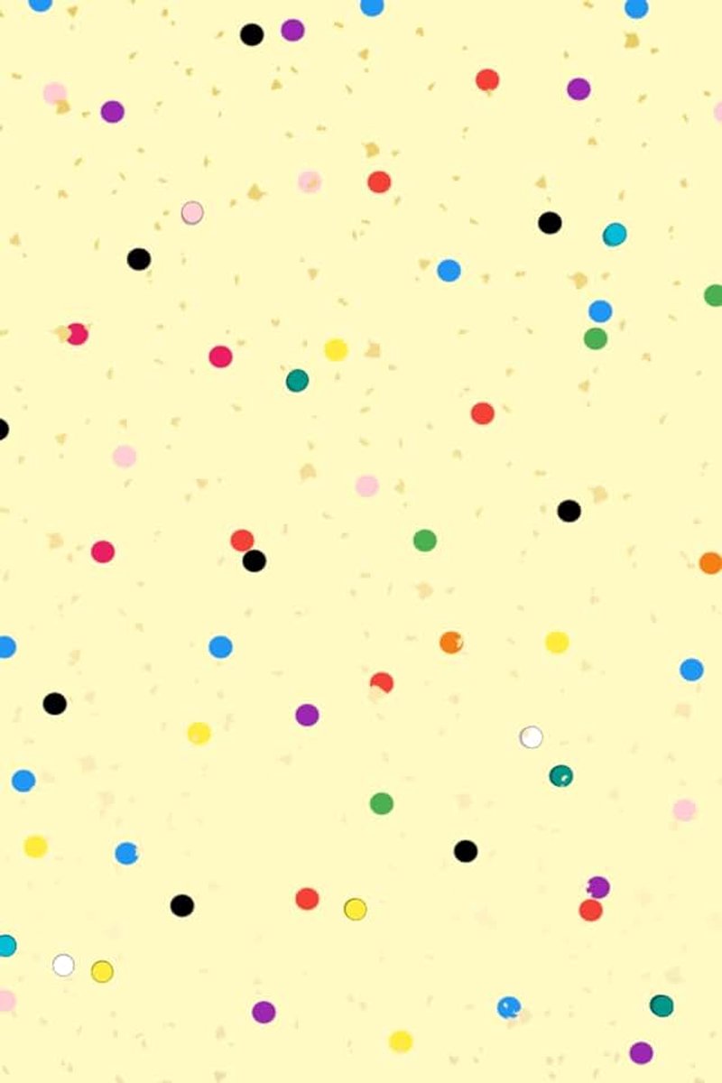 Multi Coloured Dots and Sprinkles Cute 50 Watermark Blank Page Notebook/Journal
