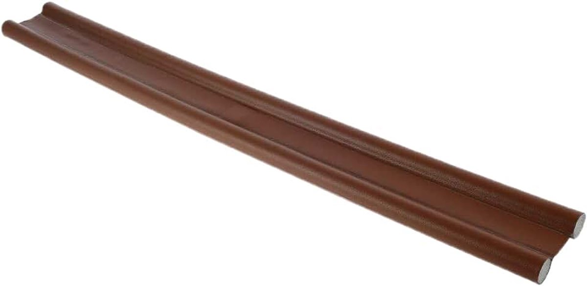 Deurafdichting, dubbelzijdig onder deurafdichting, isolatieschuim deurtochtstopper deurtochtstop, geluiddempende anti-botsing, stop koude lucht en insecten, 96 cm, bruin