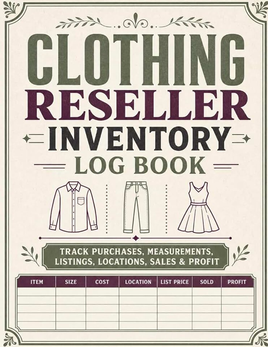 Reseller Inventory Log Book: Track Purchases, Measurements, Listings, Locations, Sales & Profit
