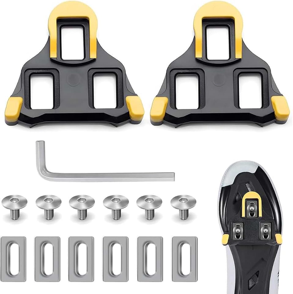 Accessoireset voor fiets, noppenpedalen, binnenschoenen, racefiets, compatibel met Shimano SPD-SL SM-H10 SM-H11 SM-H12