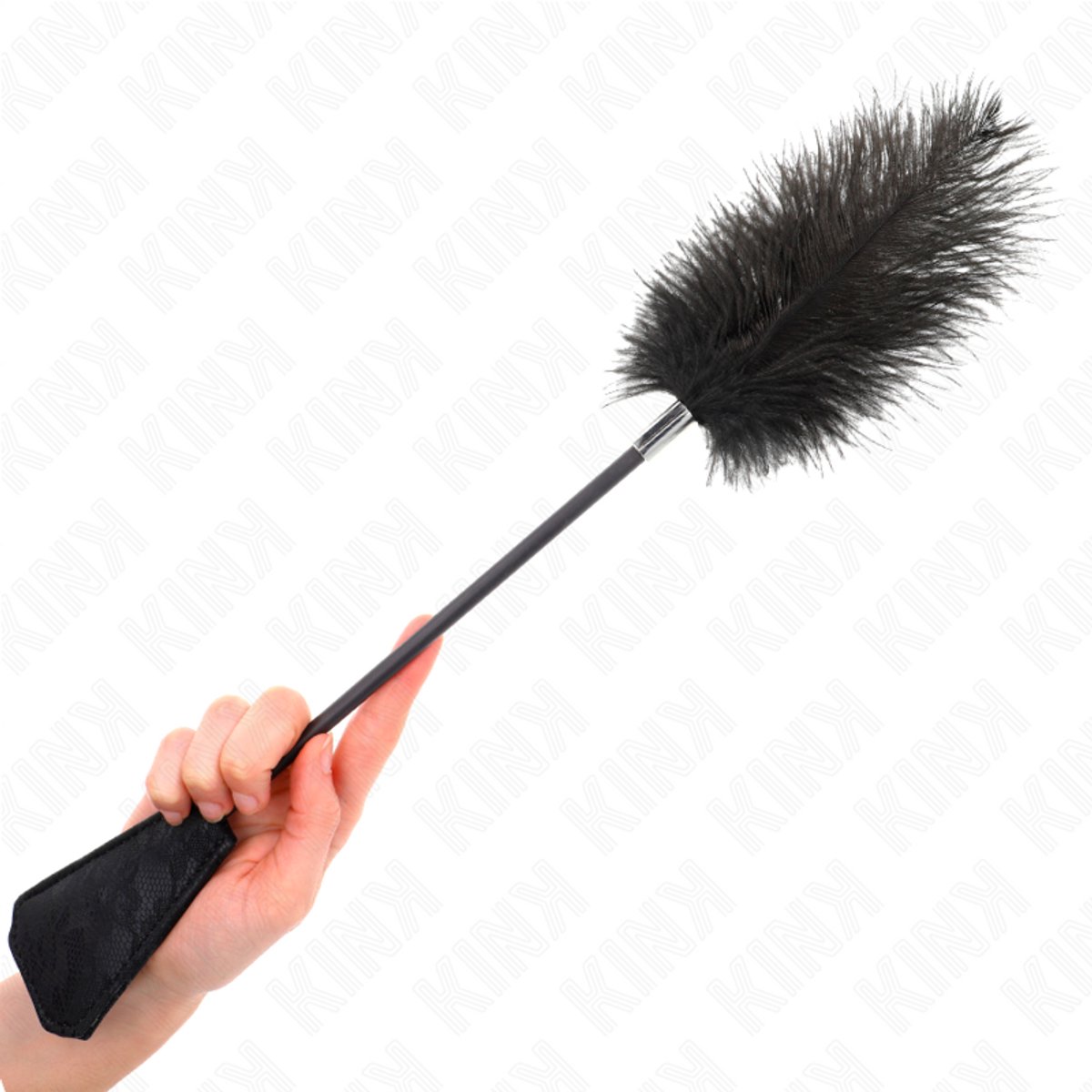 Ostrich Feather Tickler met Lace Palette