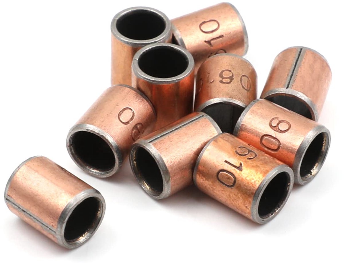 Koker Lager 6mm Droeg x 8mm OD x 10mm Lengte Duidelijke Lagers Verpakt Oilless Bushings Pack van 10