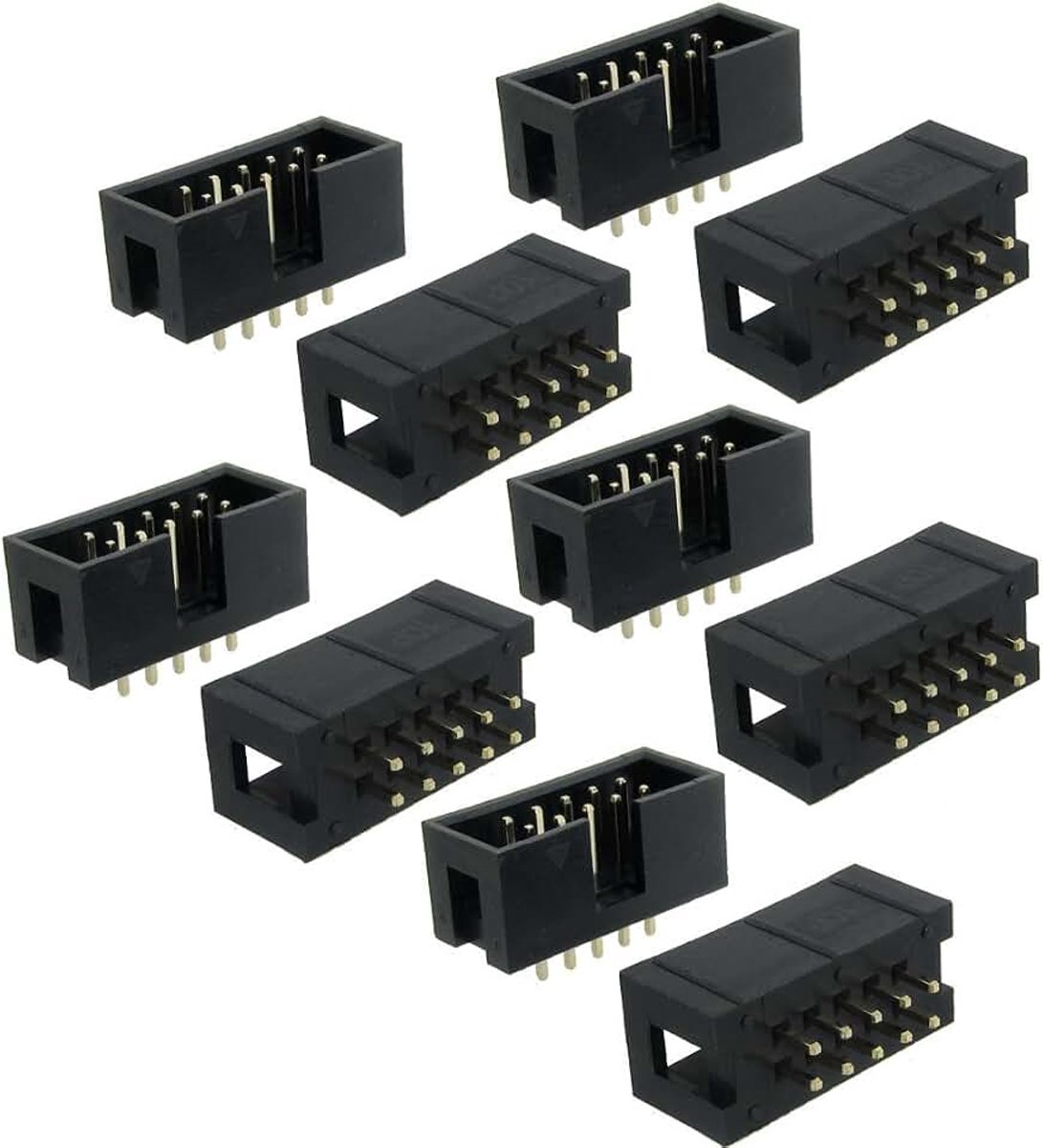 Stks 2x5 Pin 2.54mm Pitch Dubbele Rij Breadboard IDC Pin Headers