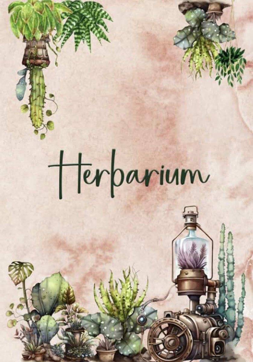 Herbarium: Herbario doméstico: Mi Herbario, para flores y hojas | Tamaño B5 100 páginas numeradas | Cuaderno de plantas | Idea de regalo | Cuaderno botánica