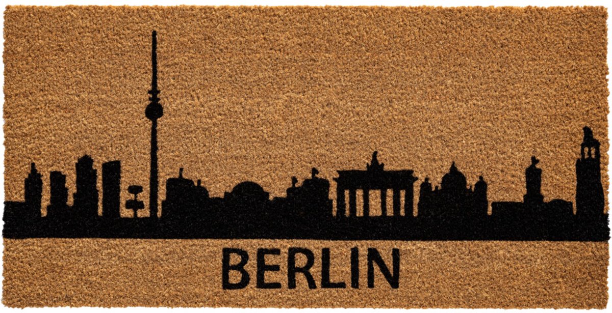 Kokosmat Berlin 40 x 80 cm - Kokosmat - Deurmat Binnen - Kokos Deurmat - Geïmplanteerd - Vinyl Onderzijde