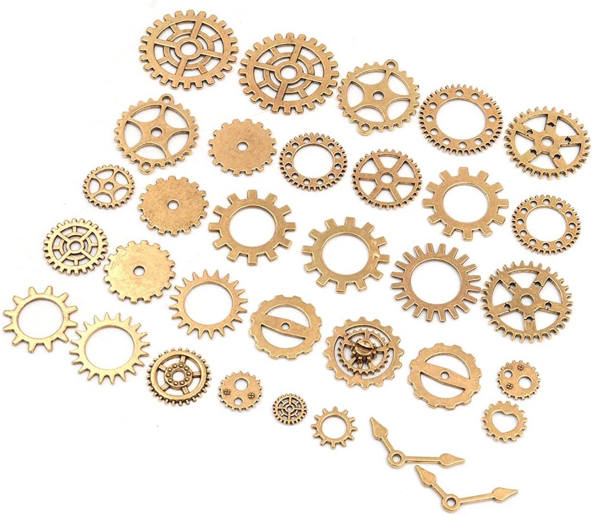 Tandwielset, verschillende antieke metalen wielen, hanger, horloge, tandwielen voor doe-het-zelf handwerk, sieraden maken, accessoires, 50 g
