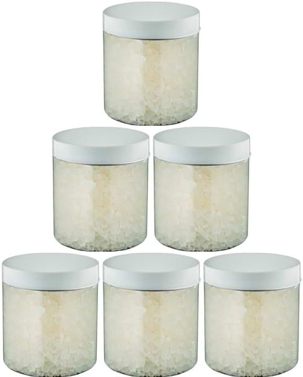 Badzout Relaxing Moment 300 gram - Set van 6 stuks - met witte deksel
