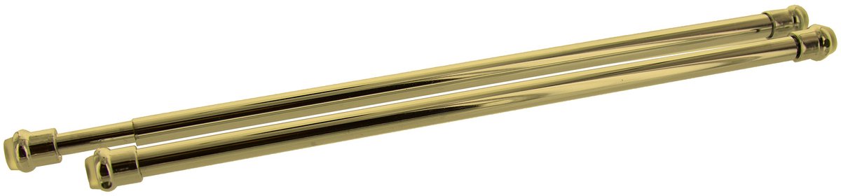 Paar uittrekbare gordijnroedes Universal Gold 27